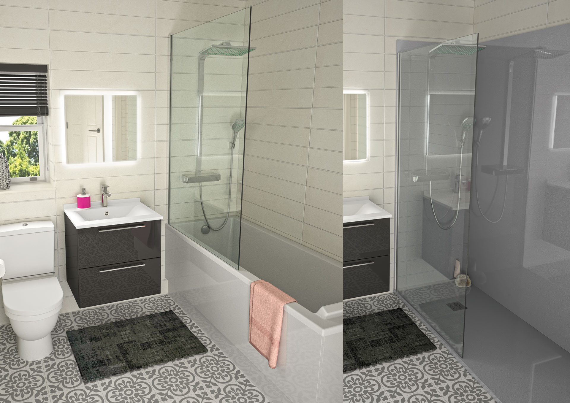 Remplacer-la-baignoire-par-une-douche,-receveur-et-panneaux-muraux-de-douche3