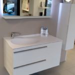 meuble vasque blanc joya ambiance bain 2 tiroirs, miroir, colonne salle de bains ambiance bain design mathilde bretillot